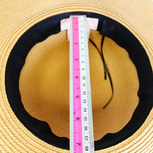 Hundred‎ Hearts Hat Womens Fedora Natural Straw One Size Summer Beach